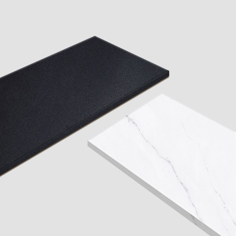 Metal Modern Rectangle Dining Table Sintered Stone Top Table with 4 Legs