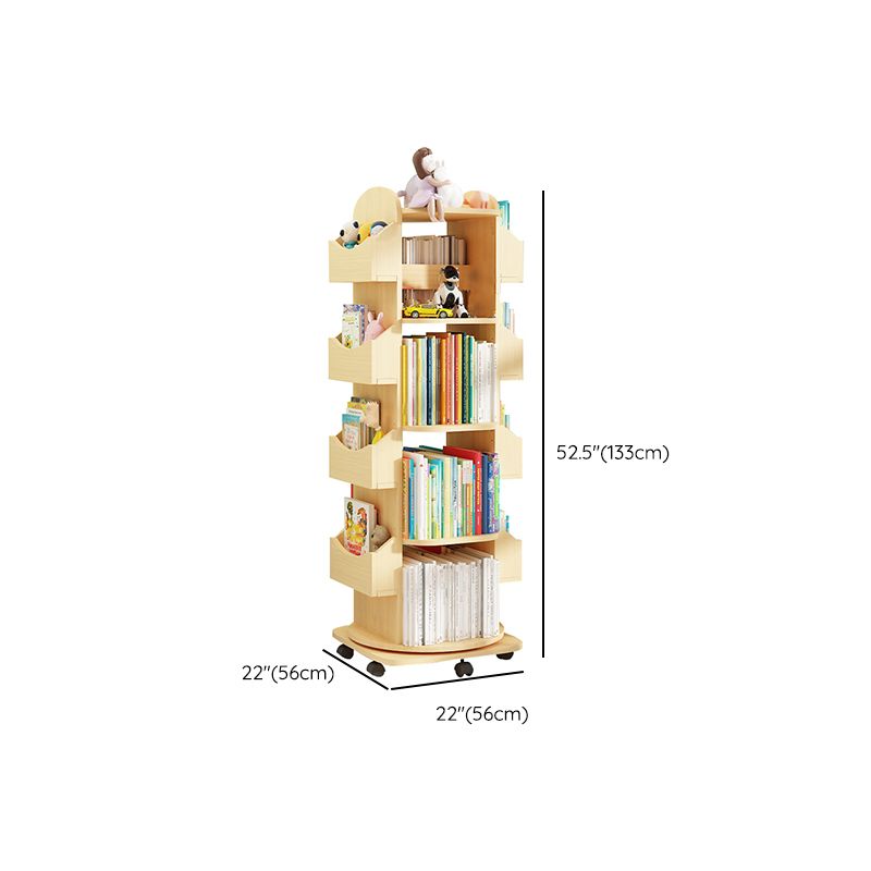 Standard Wooden Bookcase Contemporary Closed Back Bookshelf with Shelves