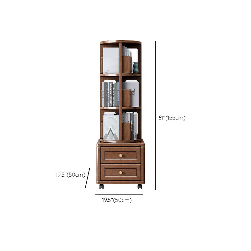 Minimalistic Wooden Accent Chest Living Room Chest with Shelves in Dark Brone