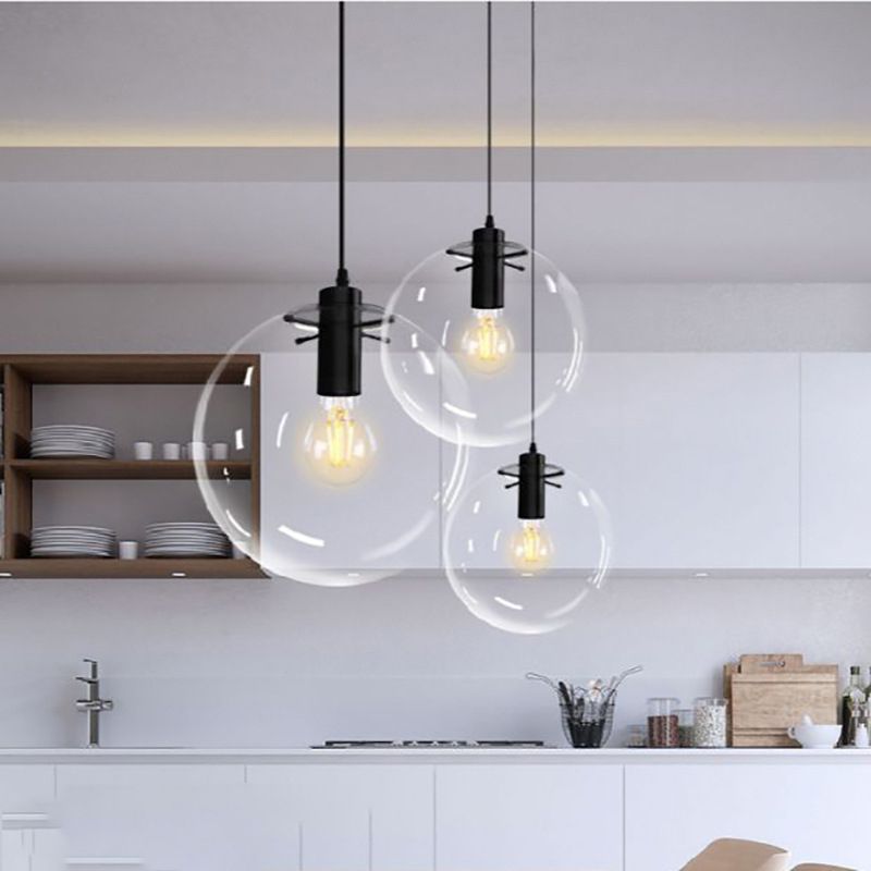 Einfachheit Glas Anhänger Beleuchtung moderne 1 Kopfhängelampe für Esszimmer