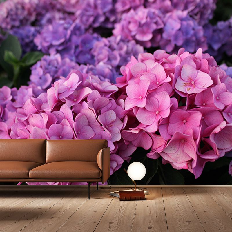 Blooming Hydrangea Wall Murals for Home Decoration Stain Resistant, Personalised Size