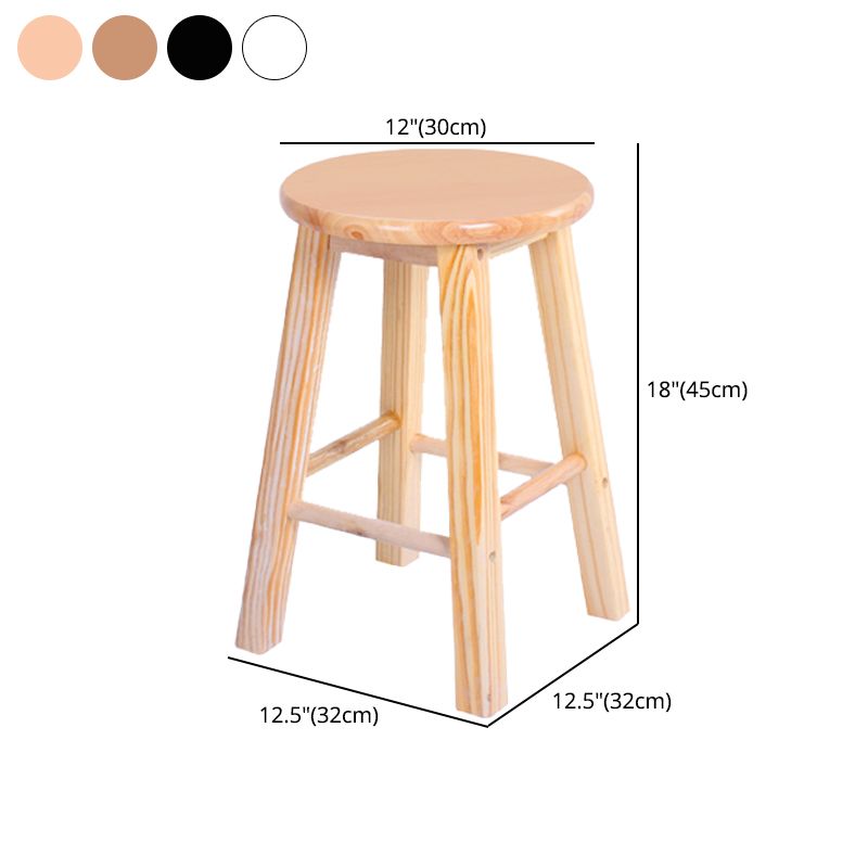 Taburete moderno de barra sin brazo sin espalda con pedal de madera con pedal de madera
