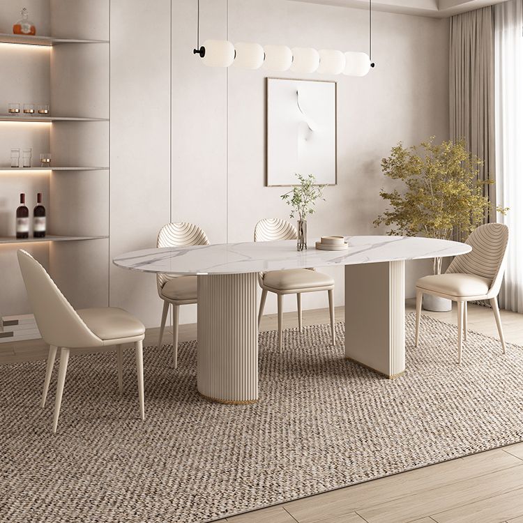 Contemporary 1/4/5/7 Pieces Dining Set Oval Dining Room Table Set