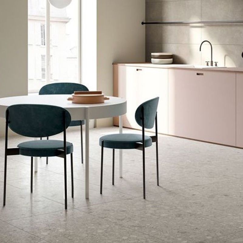 Glam Style Dining Chair Open Back Restaurant Armless Side Chair