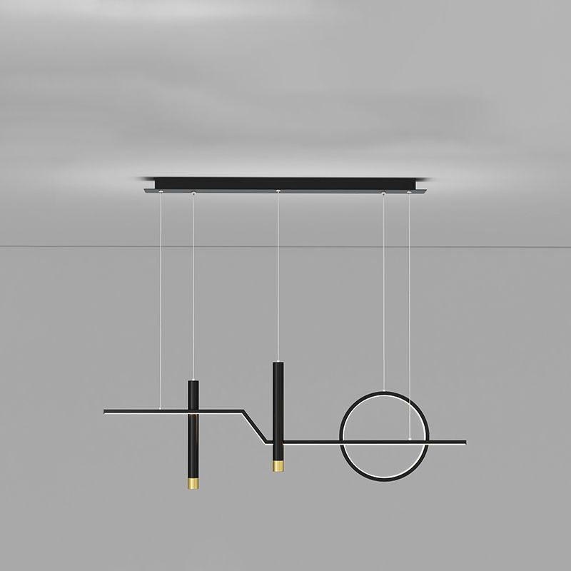 Linear Island Lighting Fixtures Contemporary Metal Pendant Lights For Kitchen Island