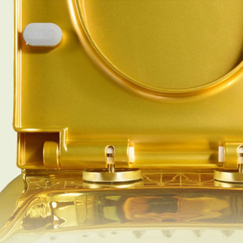 Traditional Style Golden Toilet Siphon Jet One Piece Toilet with Slow Close Seat