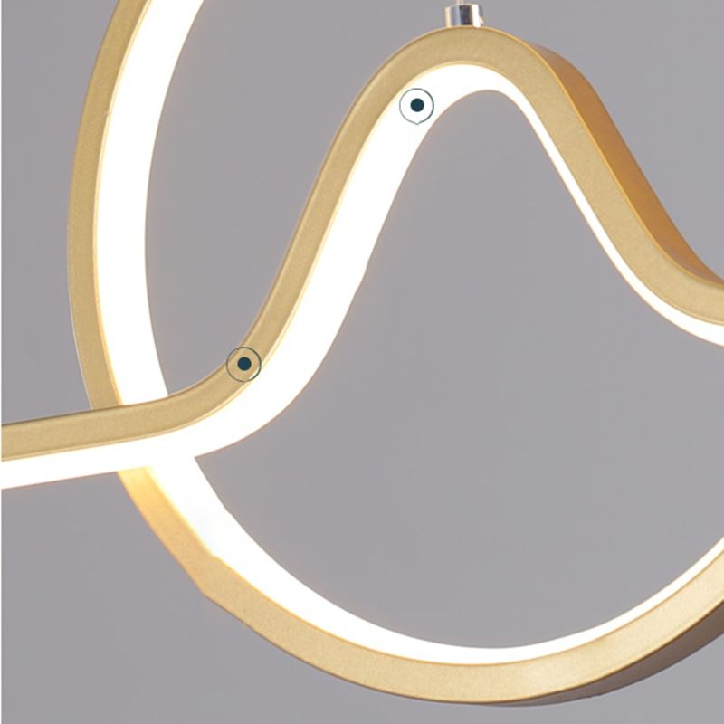 Geometric Island Lighting Contemporary Metal Island Chandelier Lights for Kitchen in Black