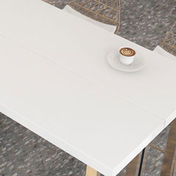 Glam Wood Bar Height Table with Rectangle Table Top Sled Table - 41.3" H