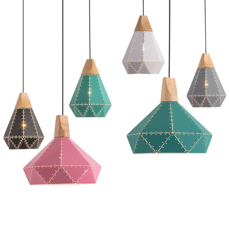 Metall Diamond Hanging Lamp Kit Moderner Stil Down Lighting Anhänger für Esszimmer