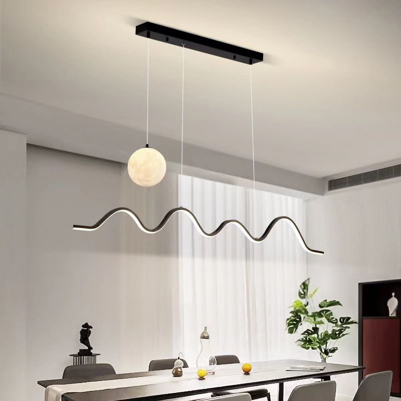 2-Light Modern Island Lighting Golden/Black/White LED Ceiling Light for Bedroom