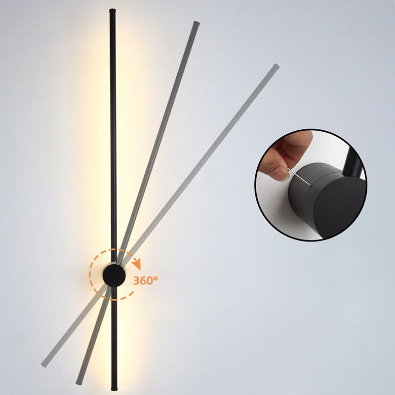 Lámpara de pared LED de tira larga de 360 ​​° de 360 ​​° Luz de línea de minimalismo de estilo nórdico para escaleras de pasillo