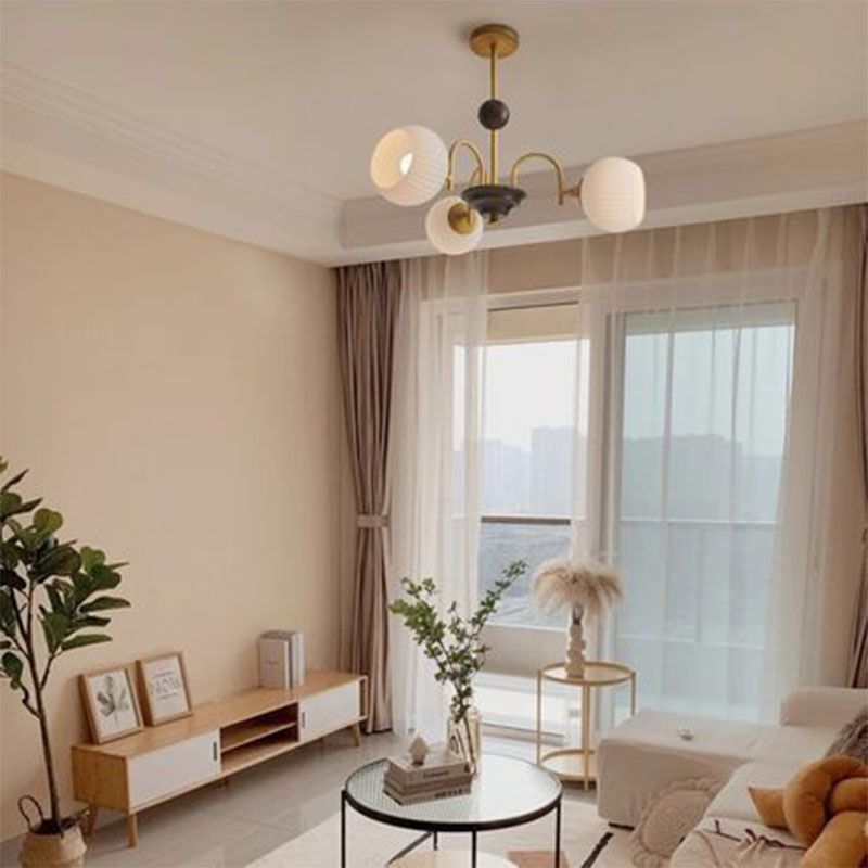 Luz de colgante de techo de lámpara geométrica Luces de lámpara de lámpara múltiple de estilo de metal moderno