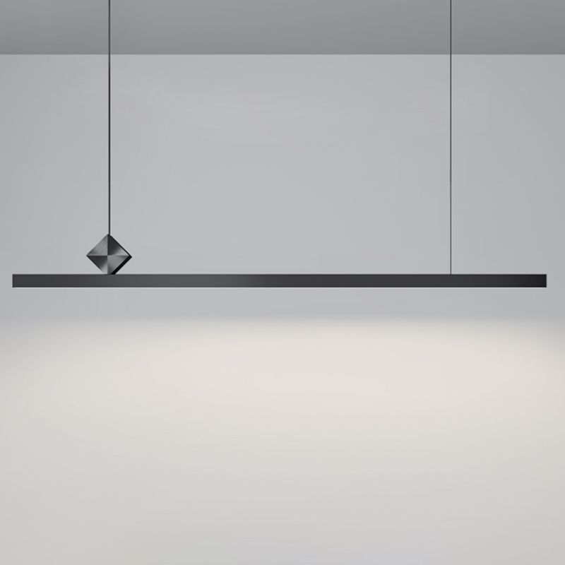 Luci a sospensione contemporanea illuminazione isola lineare Lampada sospesa isola Luce in oro