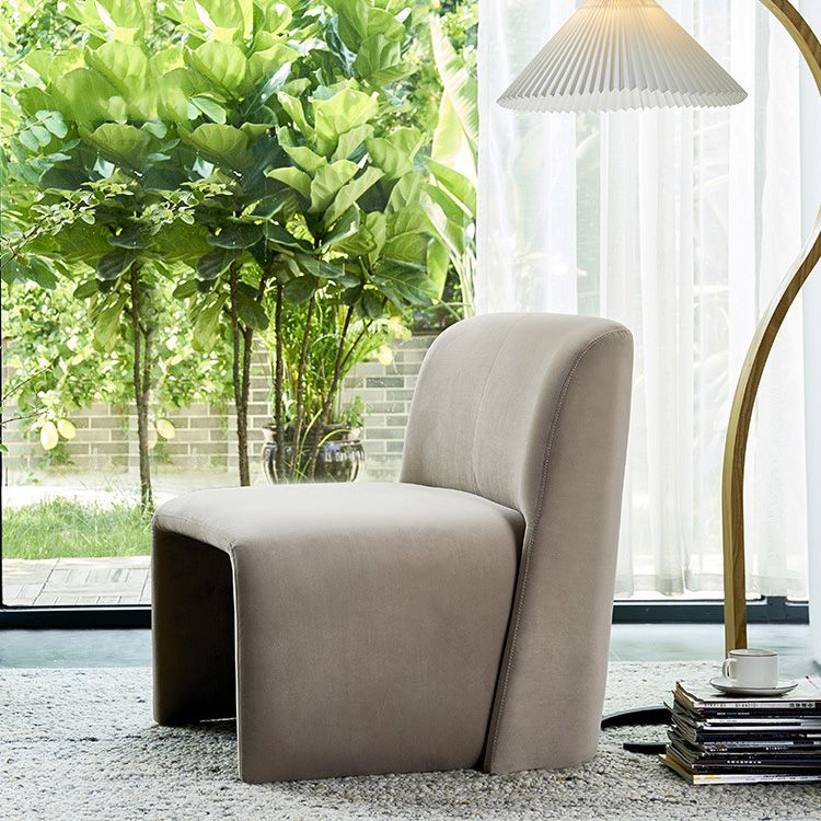 Solid Colo Contemporary Accent Chair Sled Velvet Accent Room Chair