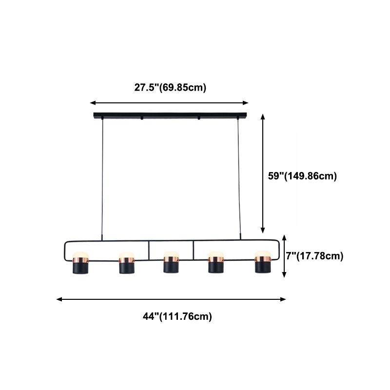 Zeitgenössischer Stil Zylinder Island Beleuchtung Metal Island Beleuchtung Ideen