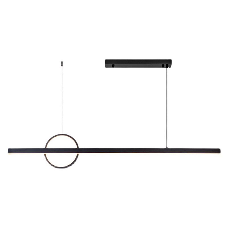 Nordic LED Island Lighting Fixture Minimalist Metallic Pendant Light for Dining Room