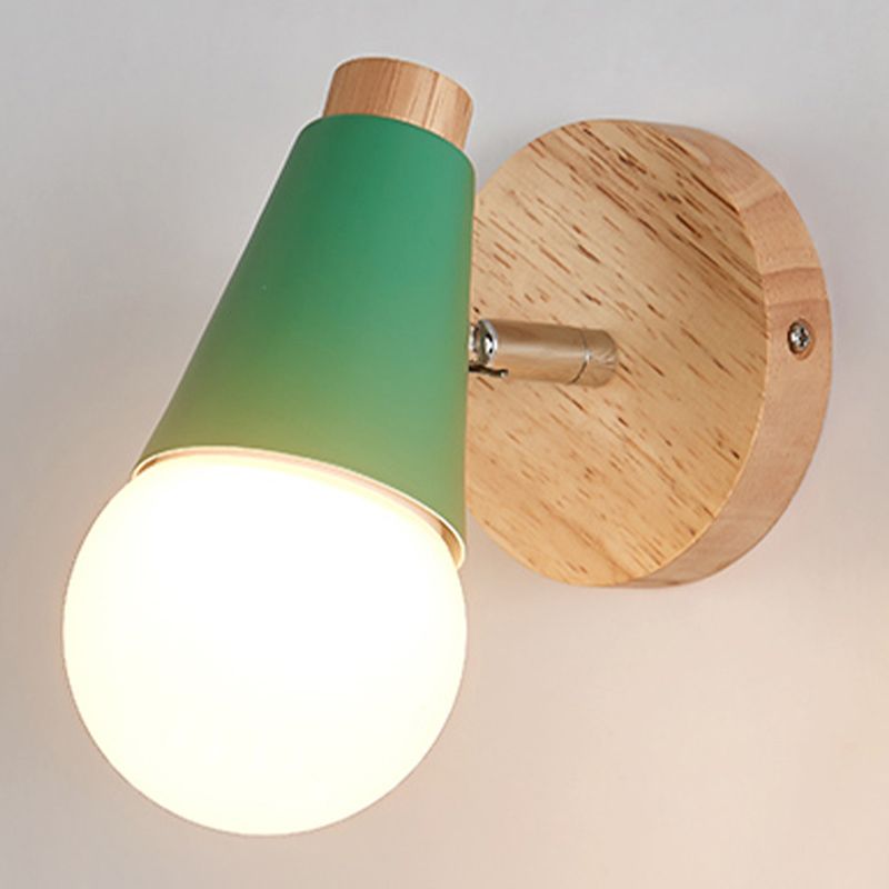 Unique Shape Wall Lighting Modern Style Metal 1 Light Sconce Lamp for Bedroom