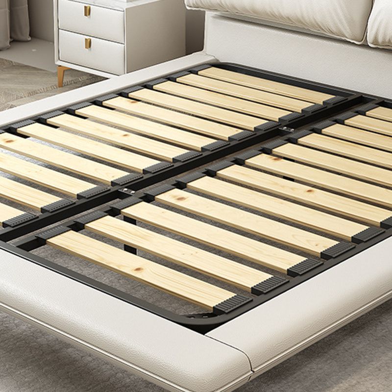 Contemporary Rectangular Panel Bed Standard Bed With Custom Gold Legs