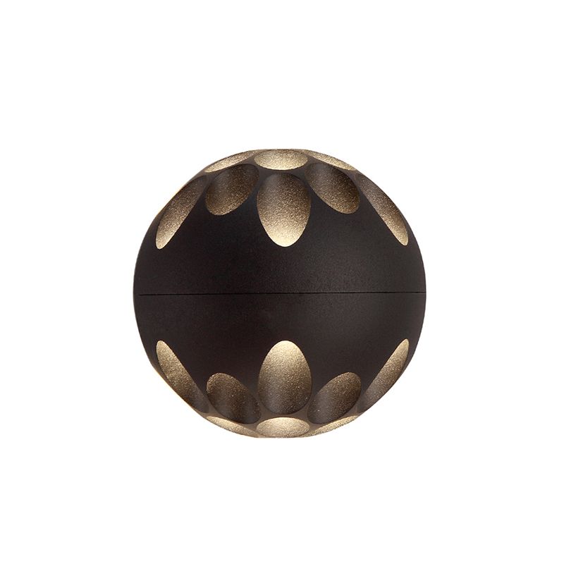 Black/White Global Shade Wall Light Sconce Contemporary LED Metallic Wall Lamp for Bedside