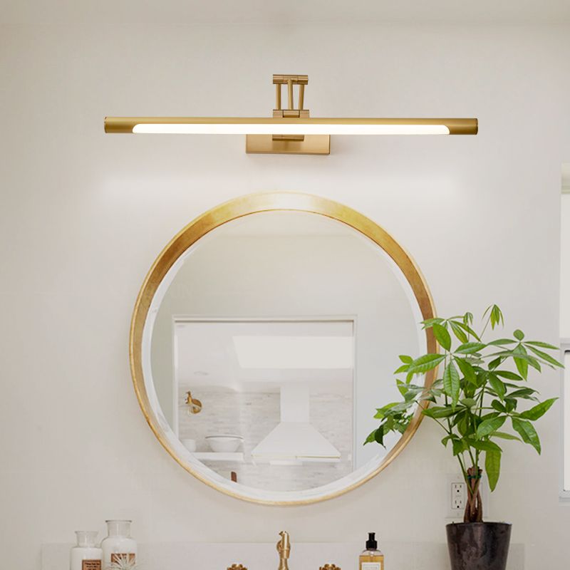 Linear Shape Metal Mirror Wall Light Modern 1-Light Mirror Wall Mounted Light