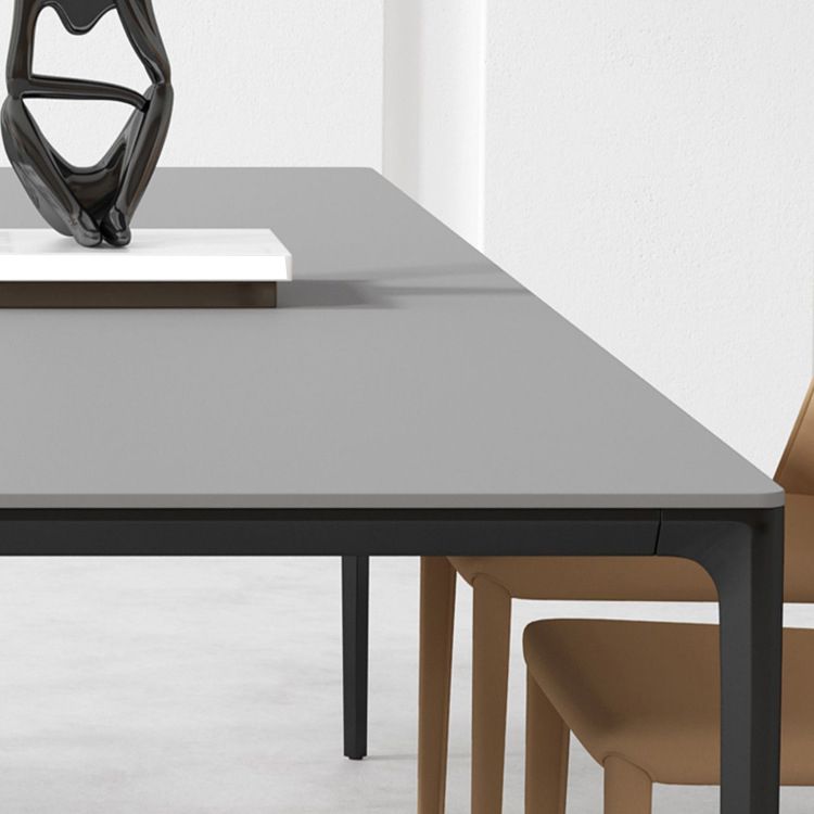 Modern Sintered Stone Top Dining Set Rectangle 1/2/3/5 Pieces Dining Table with Chairs