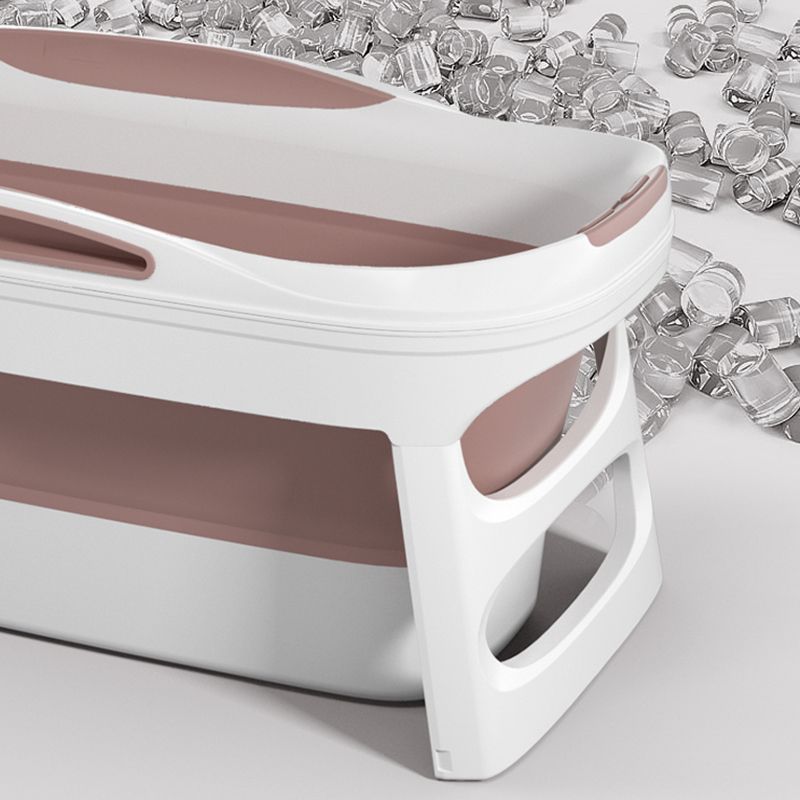 Plastic Rectangular Bath Tub Foldable Soaking Tub with Internal Drain