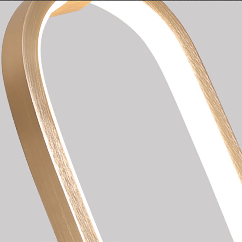 Gold linéaire suspendu luminaire simplicité LED PENDANT METAL LEAU POUR CHAMBRE