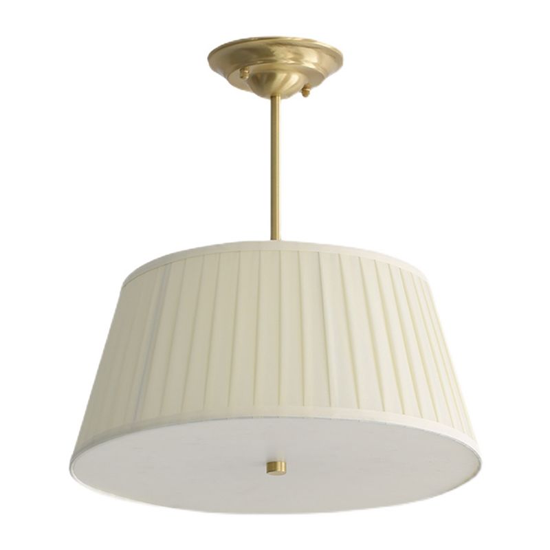 Chandelier Lighting Fixture Minimalist-Style Metal Pleated Lampshade Ceiling Pendant Light for Bedroom