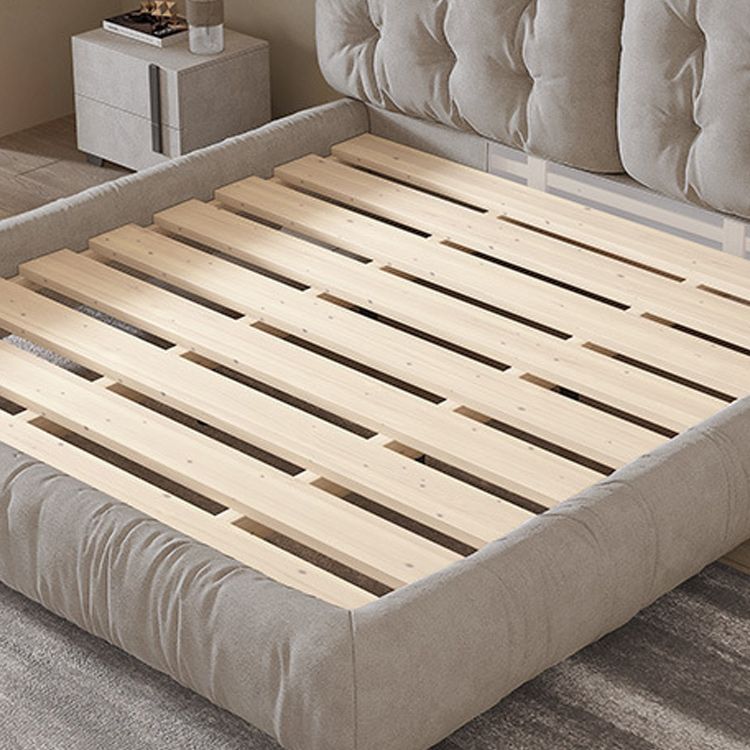 Modern Bed Frame Foam Standard Bed with Upholstered Headboard
