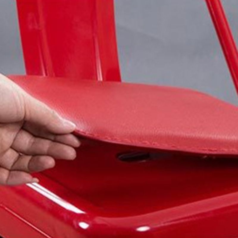 Industrial Style Iron Counter Stool Cafe Bar Stool with Metal Seat