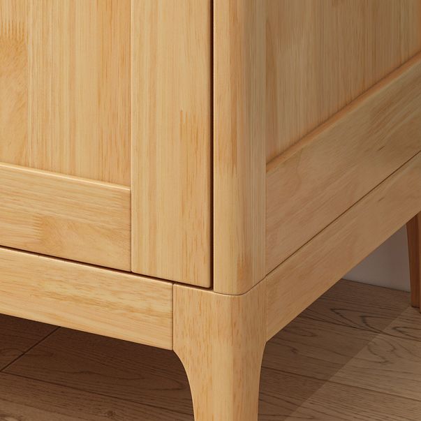 Bedroom Hinged Door Cabinet Traditional Rubberwood Storage Cabinet