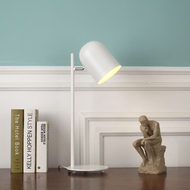 Roteerbaar metalen beker Studie Licht 1 kop Macaron Loft Desk Light met plug -in koord voor kantoor