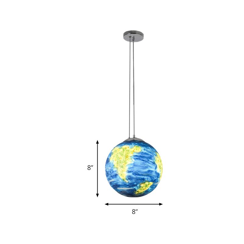 Pendre globe Lumière pour la chambre, Association de plafond de teinte à balle moderne réglable dans Chrome