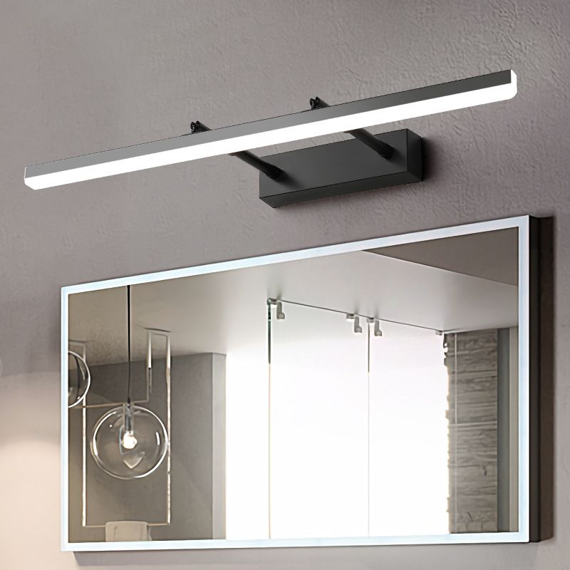 1-Light Metal Linear Mirror Wall Lighting Modern Style Wall Mounted Light Fixture