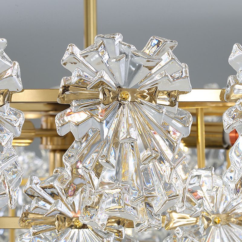 Glass Island Pendants Modern Style Pendant Lights in Gold for Living Room