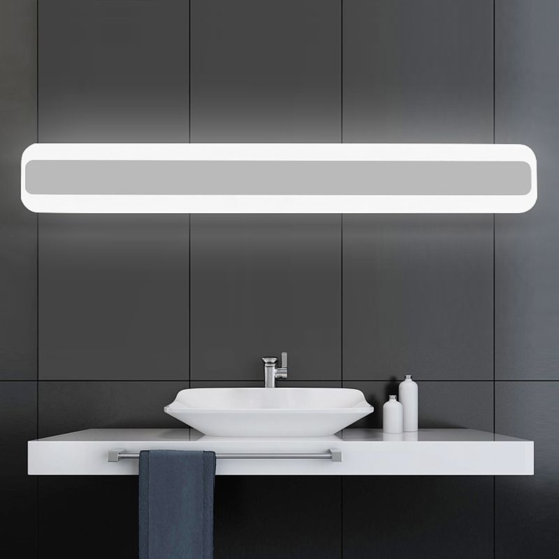 Rectangular Acrylic LED Wall Mount Light Fixture Nordic Waterproof Vanity Wall Sconce for Bathroom