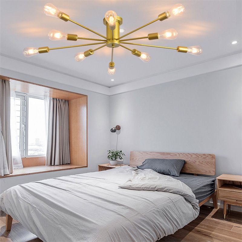 Contemporary Metal Ceiling Lamp Simplicity Flush Mount Light Fixture for Living Room