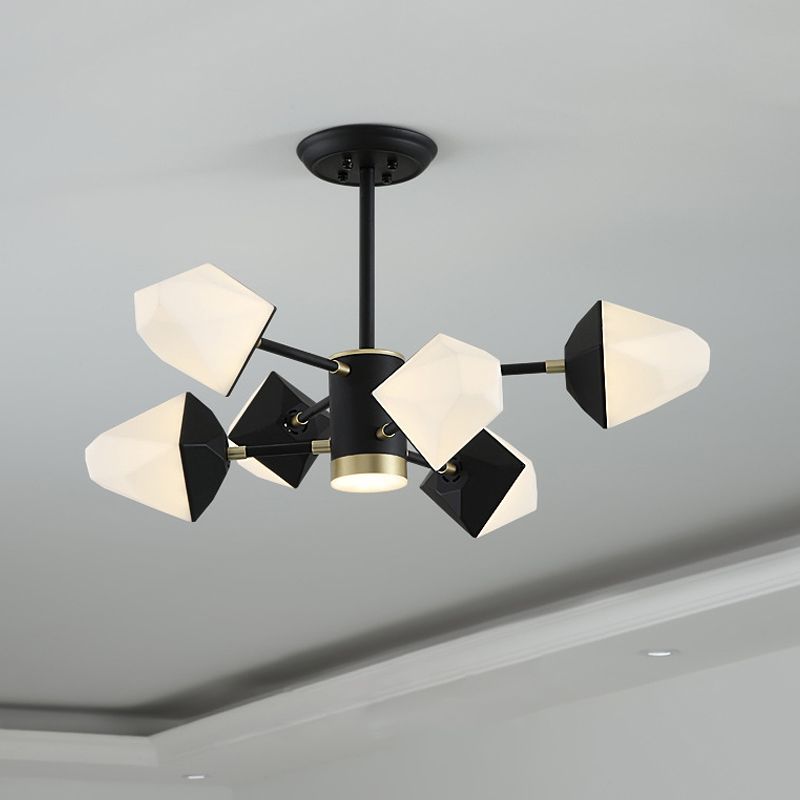 Acrylic Gemstone Shaped Suspension Light Simplicity LED Chandelier Pendant Light for Dining Room