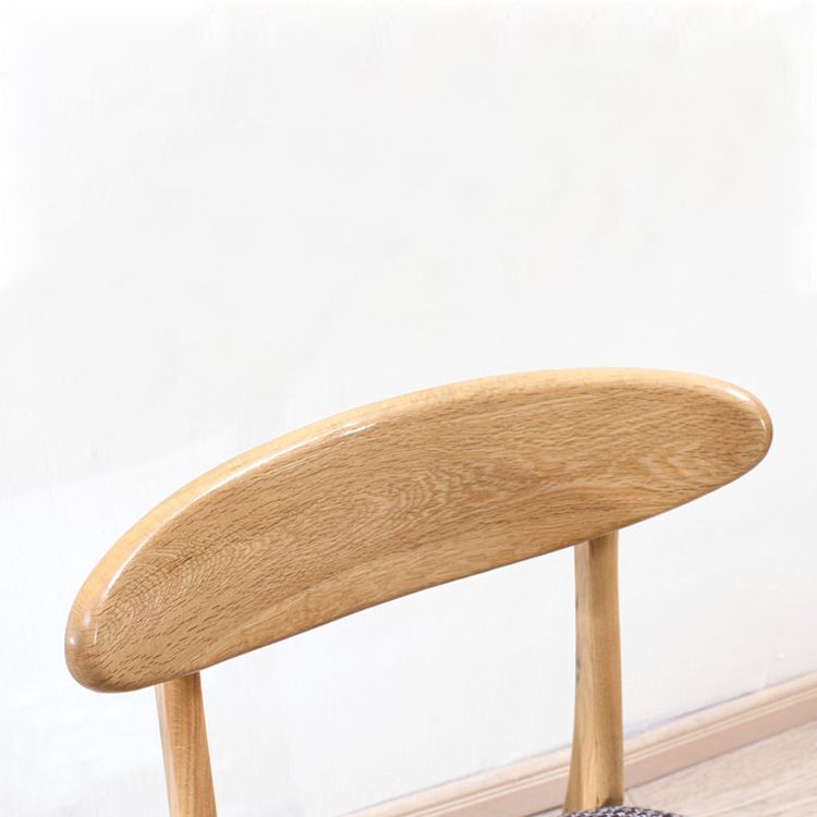Silla lateral de comedor minimalista con respaldo abierto, sillas laterales sin brazos con patas de madera para cocina