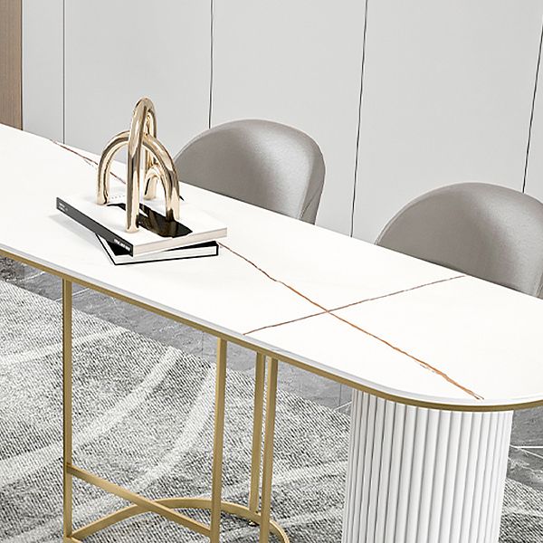 Modern 1/5 Pieces Bar Table Set Stone Counter Table with High Stools for Kitchen