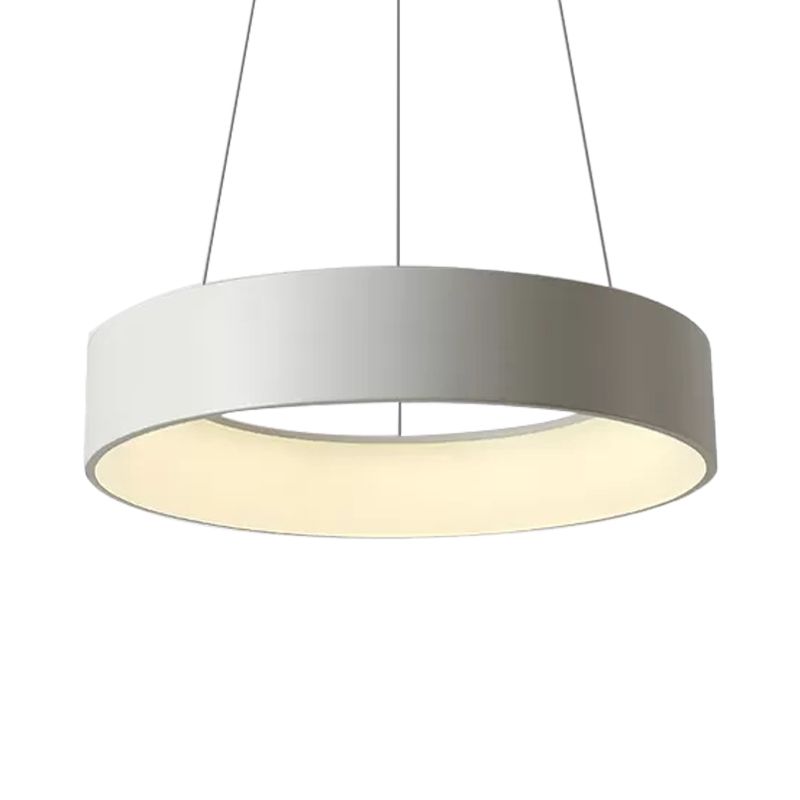 18 "/23,5" /31,5 "Dia ANELLO LUCE MIMINALISTA MIMINALISTA METALE BIANCA/GRIGIO/NERA LADGLITURA PENDANTE LED integrata per sala da pranzo
