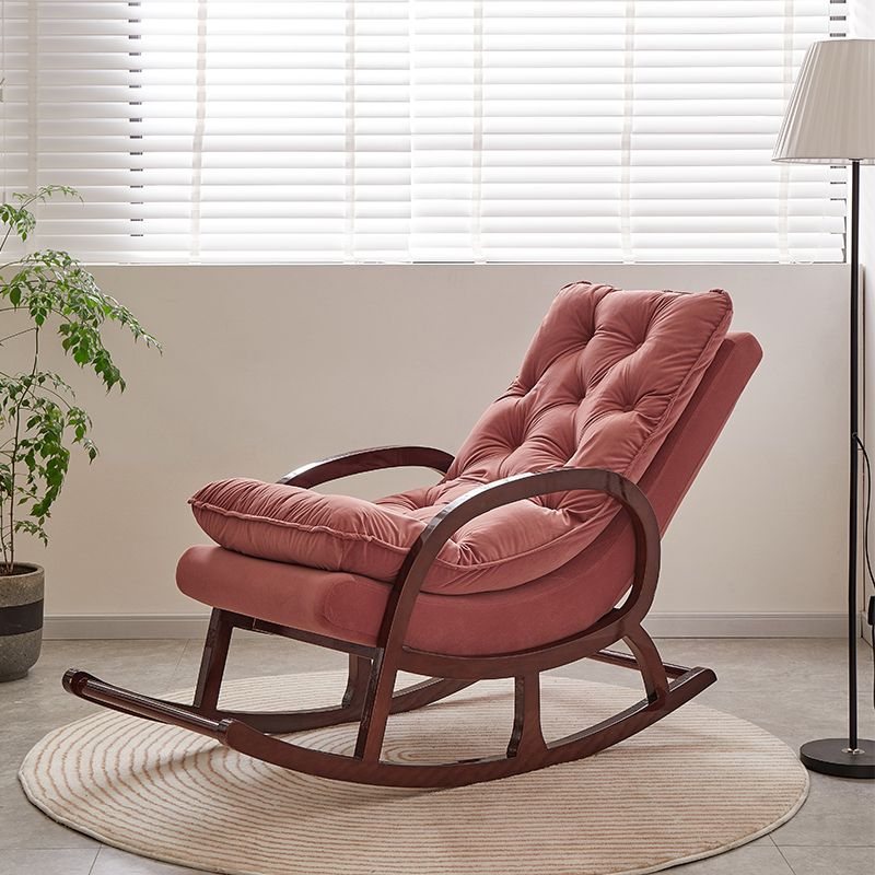 Modern Textured Rocking Chair Removable Cushions Rocker Chair for Living Room