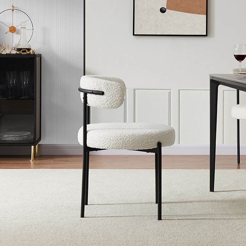 Open Back Dining Side Chair Contemporary Armless Dining Chairs