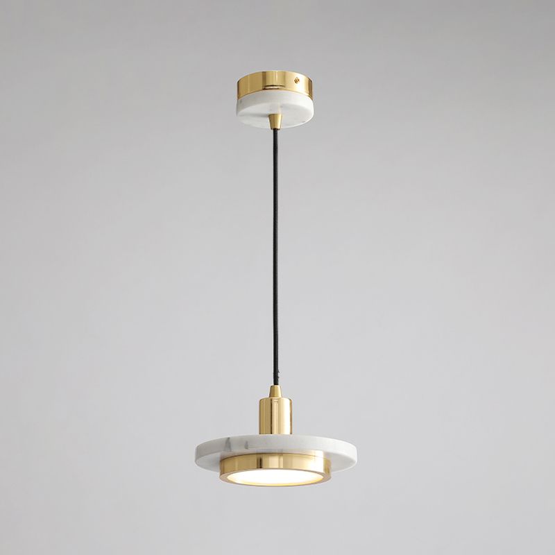 Éclairage de pendentif en marbre rond