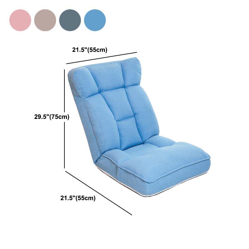 Linen Blend Sewn Pillow Back Chair for Apartment 21.65" Long