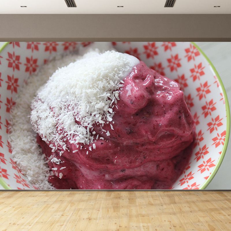 Ice Cream Mural Environment Friendly Decorative Wallpaper for Dessert Shop