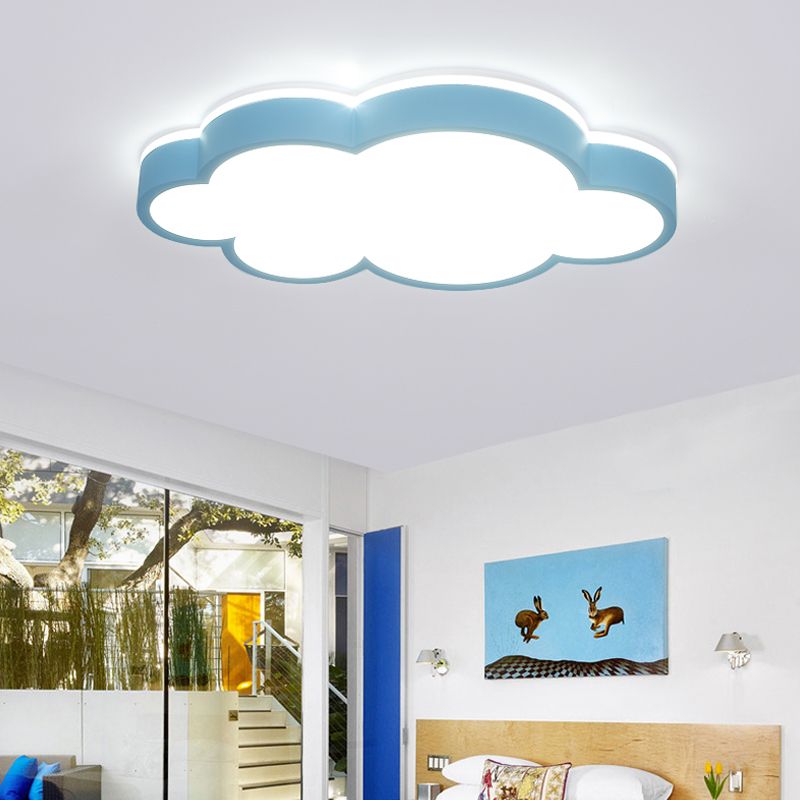 Nordic Style Flush Mount Cloud Metal LED Ceiling Light Fixture for Bedroom