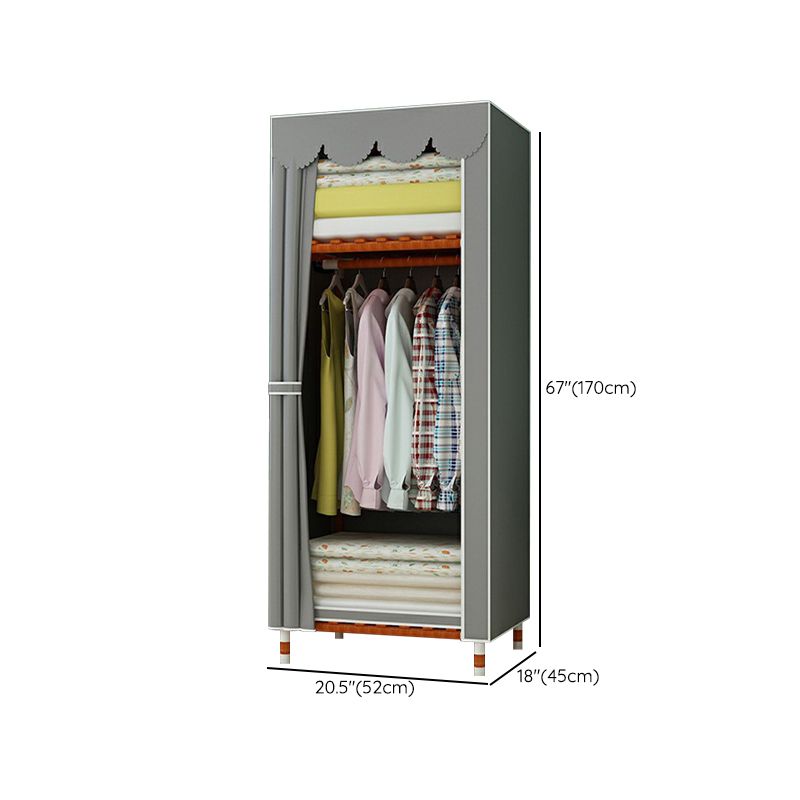 Modern Wardrobe with Solid Wood Frame Matte Finish Cabinet for Bedroom