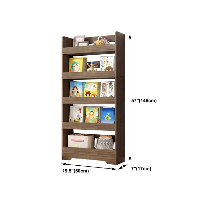 Engineer Wood Bookcase Modern Style Minimalist Home Bookshelf