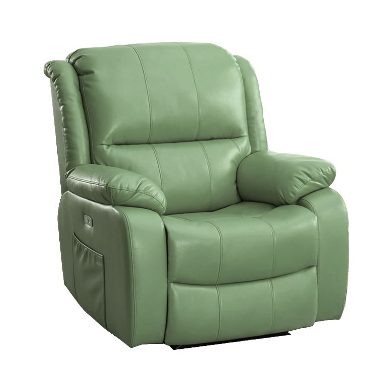 Swivel Glider Recliner Chair Genuine Leather Standard Recliner